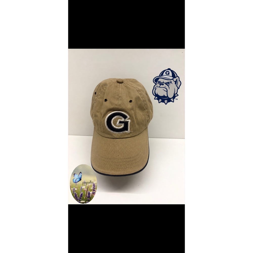 Dad hat, College Preppy Georgetown Hoyas Hat Blue Adjustable Embroidered
